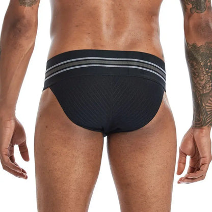 Men's JOCKMAIL JM364 - Old School Brief Black