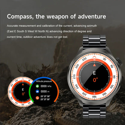 2025 New Smart Watch Men 1.85 Inch Compass 410 mAh Large Battery GPS Motion Track Bluetooth Call Health monitoring Smartwatches