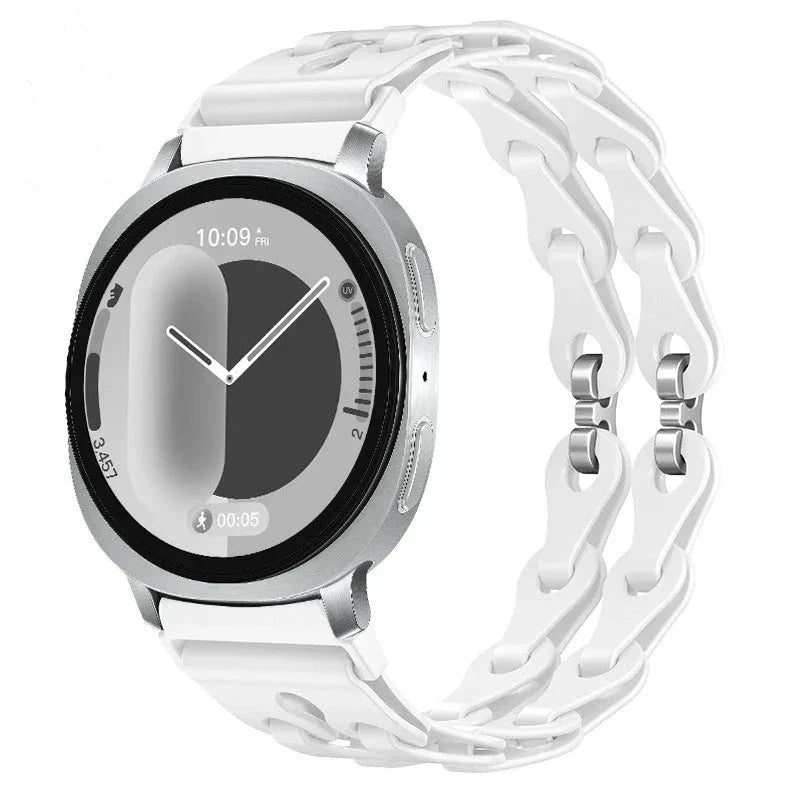 Samsung Galaxy Watch8, 9 & Ultra Silicone Chain Link Band