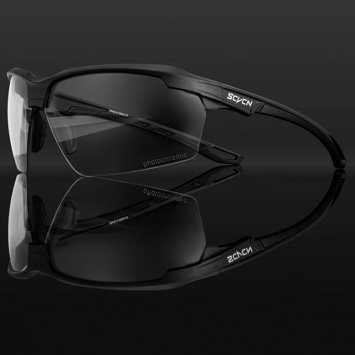 SCVCN Photochromic Glasses Cycling Sunglasses UV400 Hiking Goggles Men Outdoor Sports Glasses Women Driving Bicycle Bike Eyewear