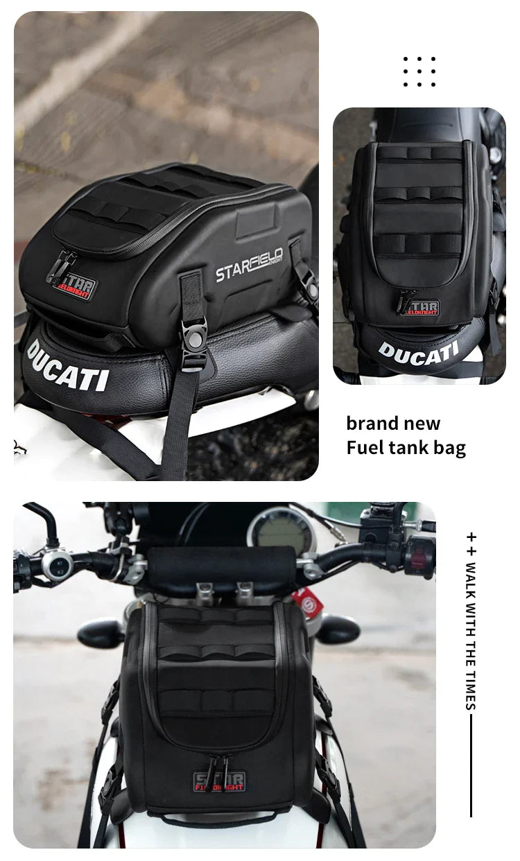 Magnetic Fuel Tank Bag Motorcycle Waterproof Large Capacity