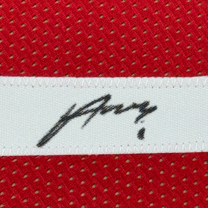 Framed Autographed/Signed Alperen Sengun 35x39 Houston Red Basketball Jersey Beckett BAS COA