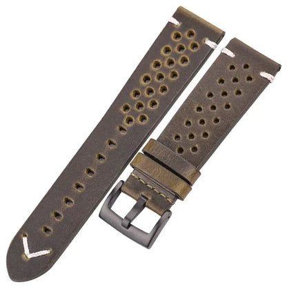 TicWatch Pro 5, Pro 3 & E3 Perforated Leather Band with V Stitch