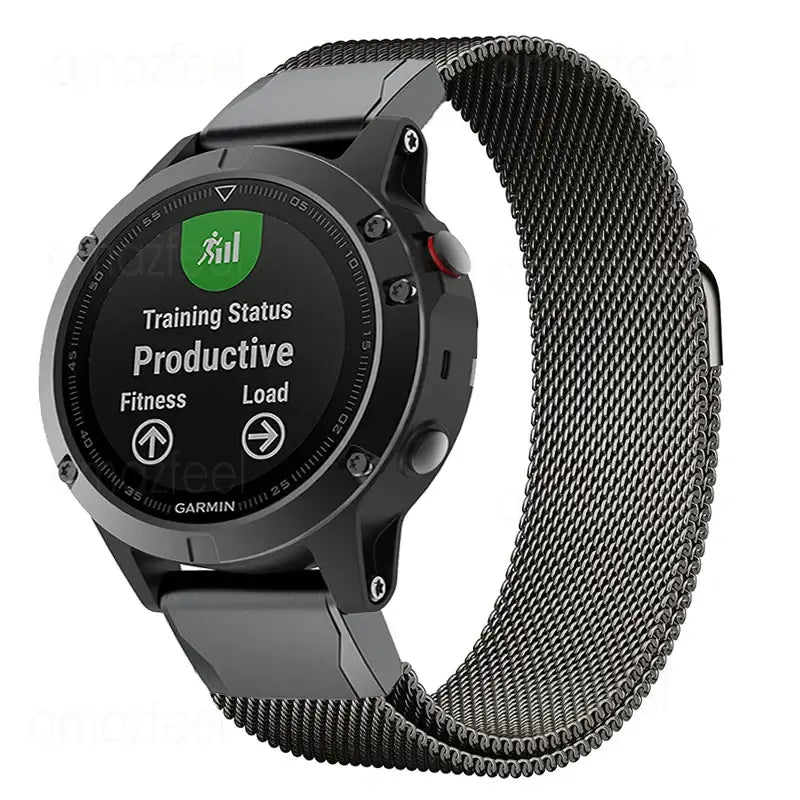 Garmin Stainless Steel Magnetic Strap - Durable QuickFit Band