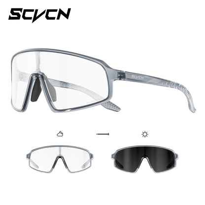 SCVCN New Sports Cycling Sunglasses UV400 Windproof Eyewear for MTB Road Bike Running Hiking Men Women Outdoor Sports Eyewear