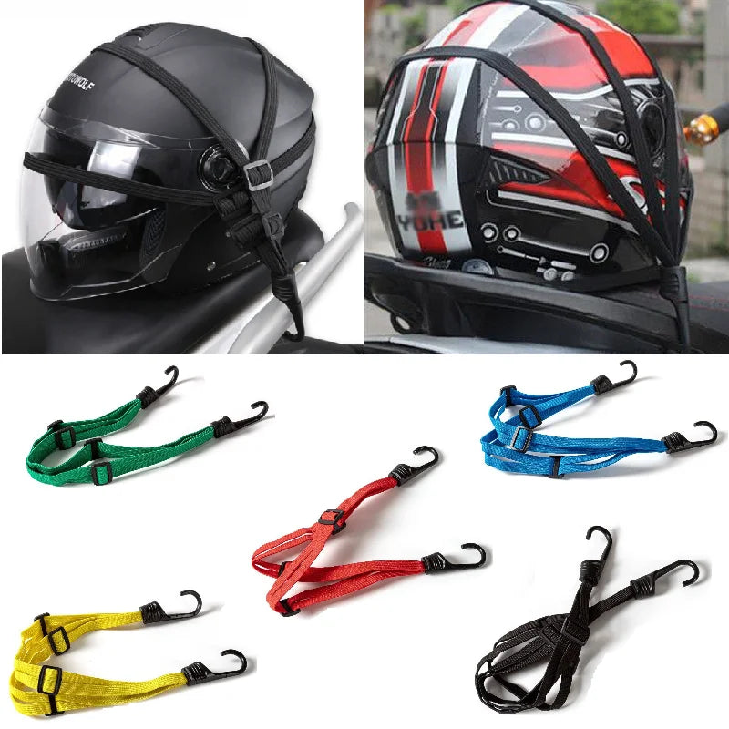 Motorcycle Retractable Helmet Luggage Elastic Rope Strap