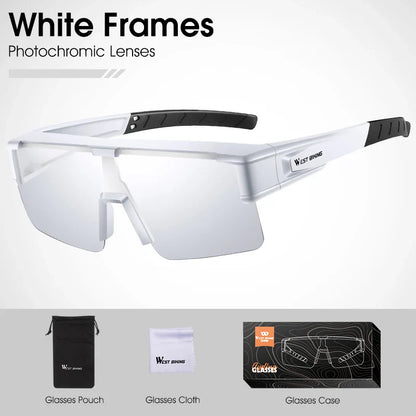 WEST BIKING Cycling Glasses Photochromic UV400 Protection