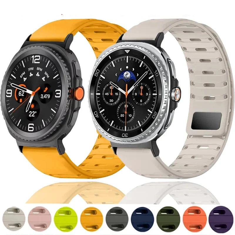 Samsung Galaxy Watch8, 9 & Ultra Magnetic Silicone Sport Band