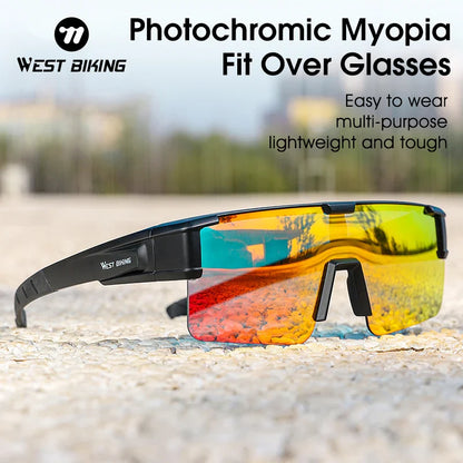 WEST BIKING Cycling Glasses Photochromic UV400 Protection