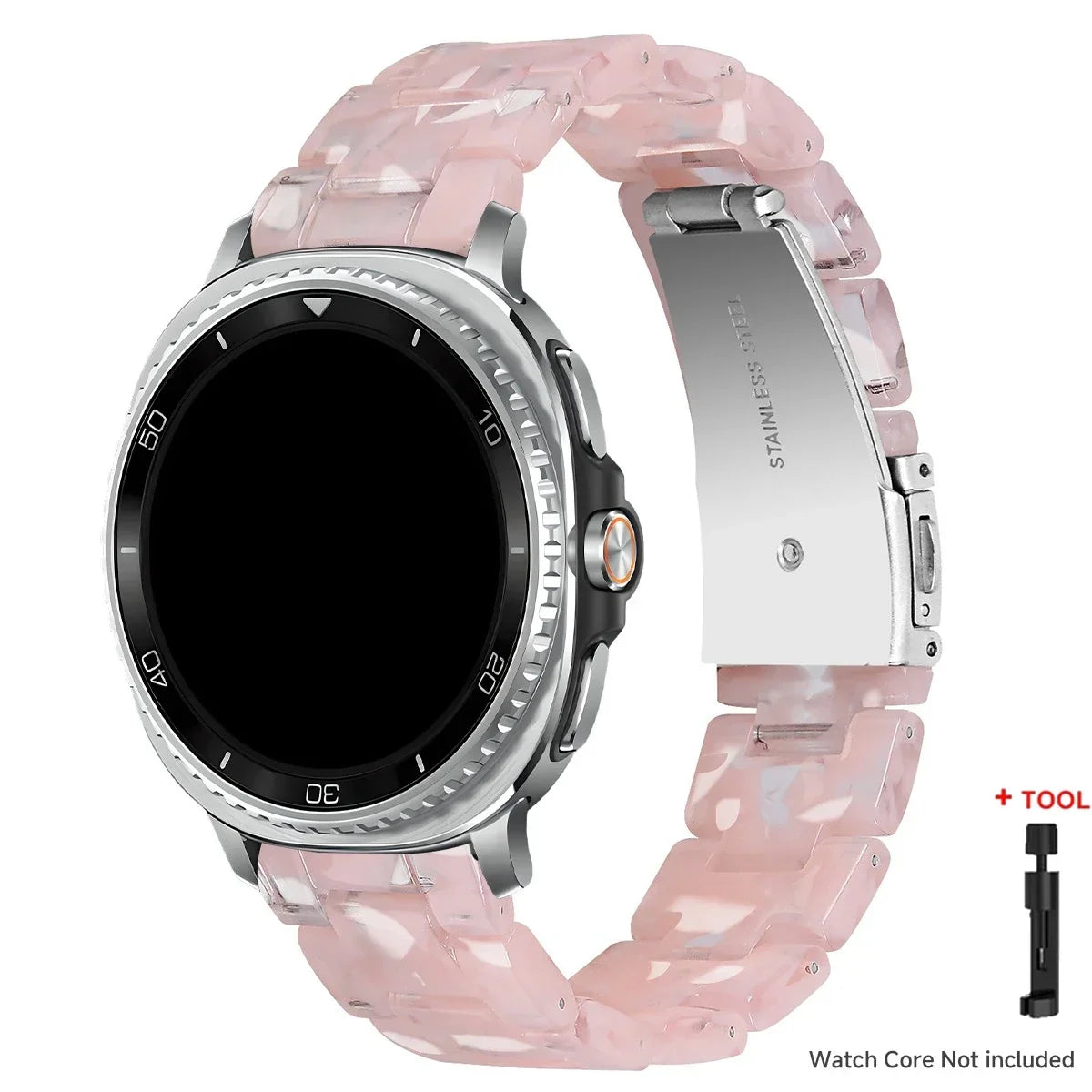 Samsung Galaxy Watch8, 9 & Ultra Resin Link Band, 40 Patterns