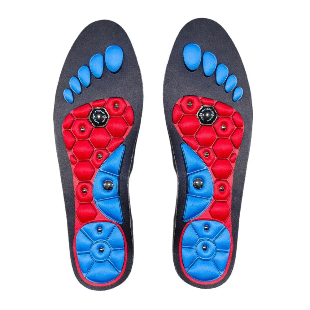 1 Pair High-end Acupressure Foot Insoles for Men Women Orthopedic Gel Magnetic Shoe Inserts Magnet Technology Support Insole