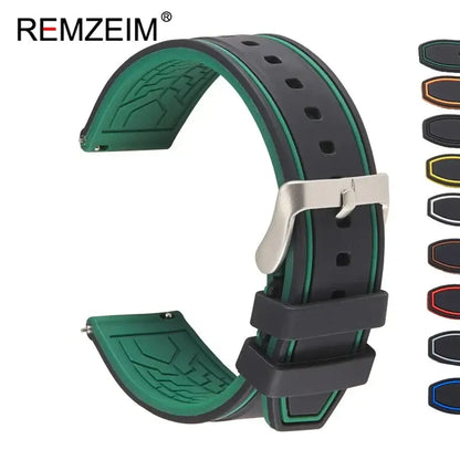 Huawei Watch & Watch GT Two-Tone Silicone Band with Edge Stripes