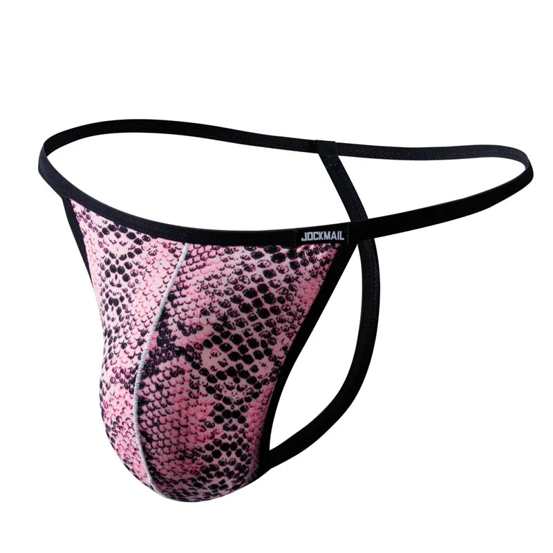 4 Piece Jockmail Animal Print G-Strings