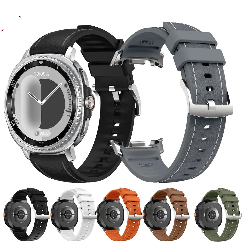 Samsung Galaxy Watch8, 8 Classic & 9 Leather & Silicone Hybrid Band