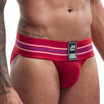 Men's JOCKMAIL JM364 - Old School Brief Red