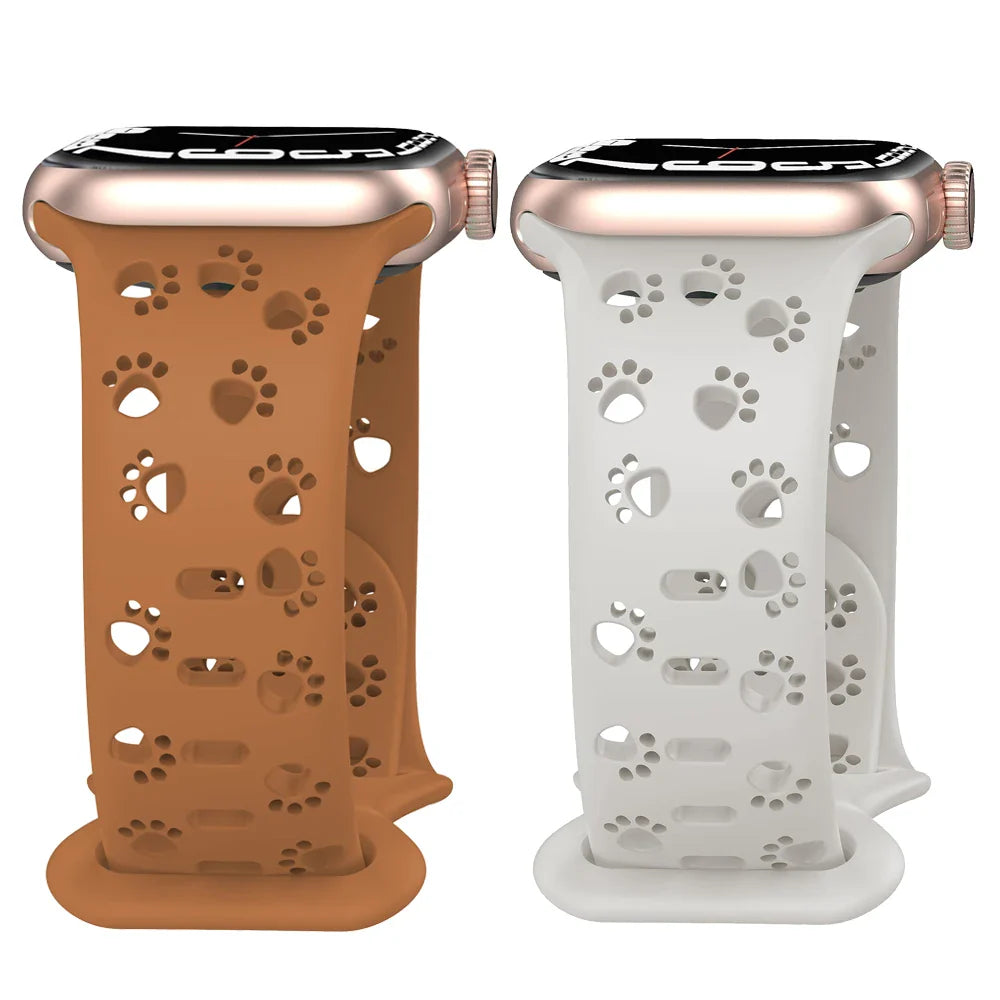 Apple Watch Silicone Strap - Soft Hollow-Out Cat Pattern