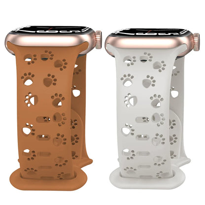 Apple Watch Silicone Strap - Soft Hollow-Out Cat Pattern