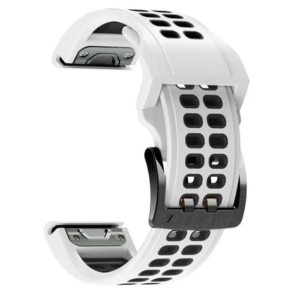 Garmin QuickFit 22/26mm Silicone Band, Solid or Two-Tone Perforated