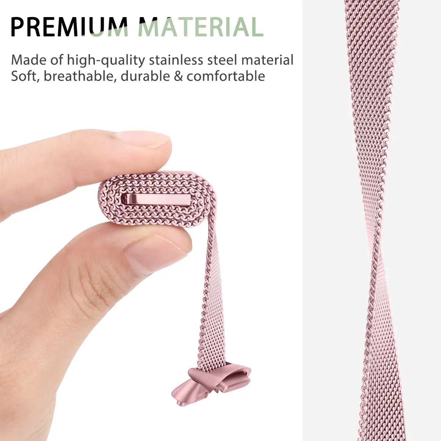 Fitbit Luxe Steel Magnetic Band - Elegant Mesh Design
