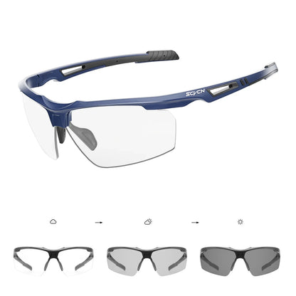 SCVCN Photochromic Cycling Glasses Men UV400 Bicycle Glasses MTB Outdoor Sports Cycling Sunglasses Road Bike Glasses Eyewear