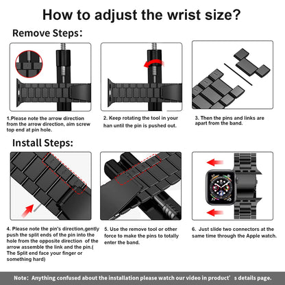 Apple Watch Stainless Steel Band - Premium Metal Bracelet