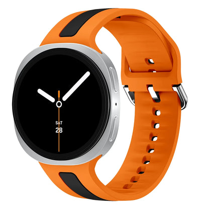 Samsung Galaxy Watch8, 8 Classic & 9 Two-Tone Stripe Silicone Band