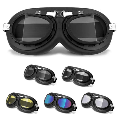 Motorcycle Leather Retro Goggles