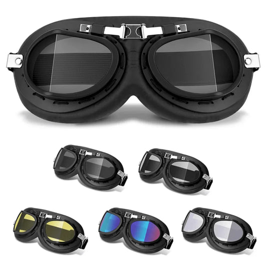 Motorcycle Leather Retro Goggles