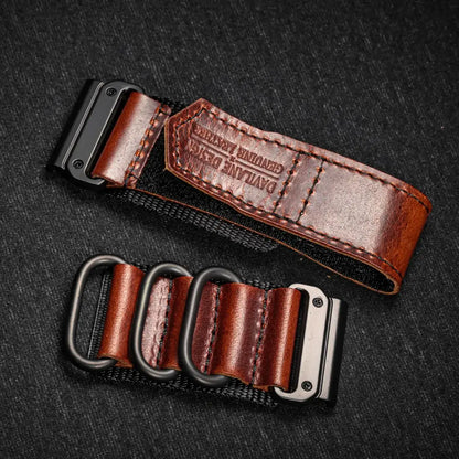 Genuine Leather Garmin Watch Strap - QuickFit Stylish Band