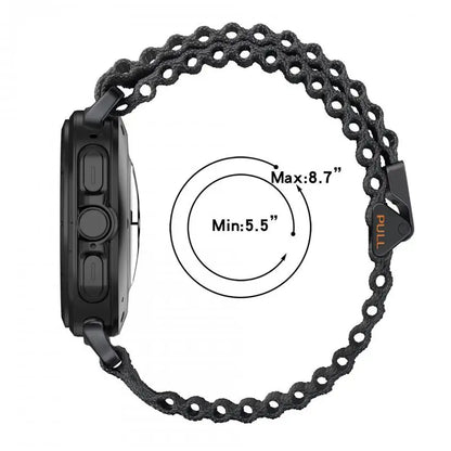 Samsung Galaxy Watch Ultra & Ultra 2 Ribbed Fabric Loop, Hook Closure