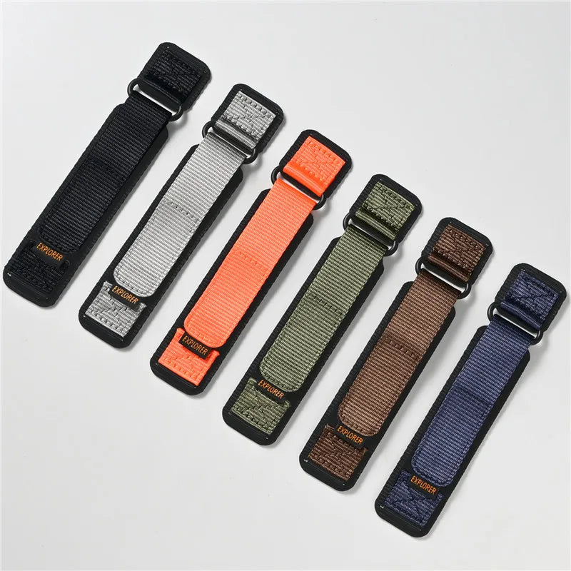 Samsung Galaxy Watch 7, 6, 5, 4 & FE Hook-and-Loop Nylon Sport Band