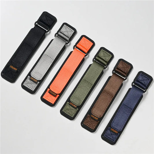 Samsung Galaxy Watch 7, 6, 5, 4 & FE Hook-and-Loop Nylon Sport Band
