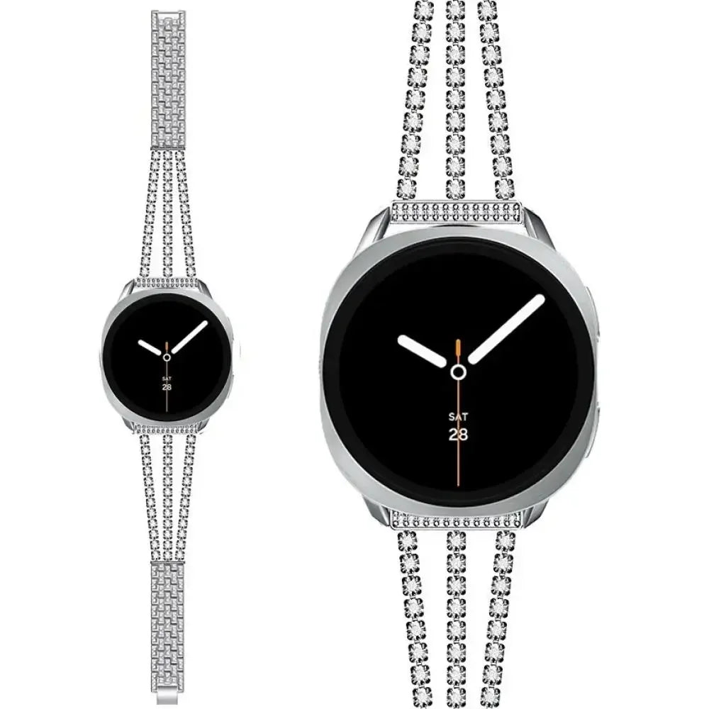 Samsung Galaxy Watch8, 8 Classic & 9 Rhinestone Double-Chain Bracelet
