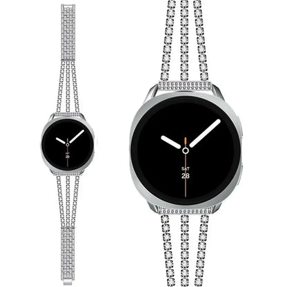 Samsung Galaxy Watch8, 8 Classic & 9 Rhinestone Double-Chain Bracelet