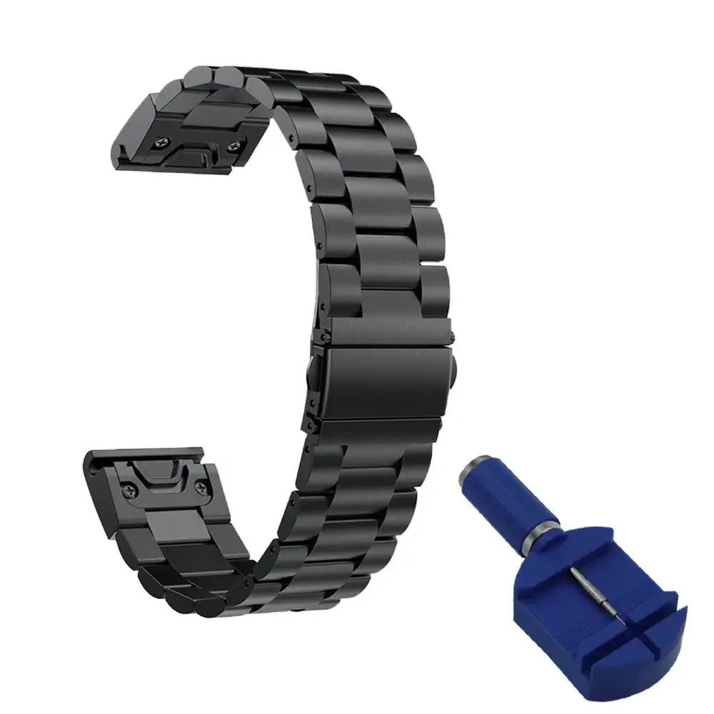 Garmin Stainless Steel QuickFit Strap - Sleek and Stylish - Triathlete Store