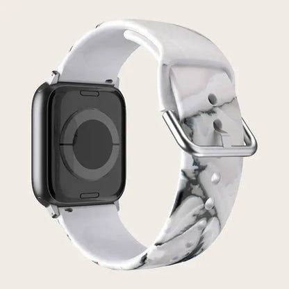Apple Watch Patterned & Clear Silicone Band with Buckle