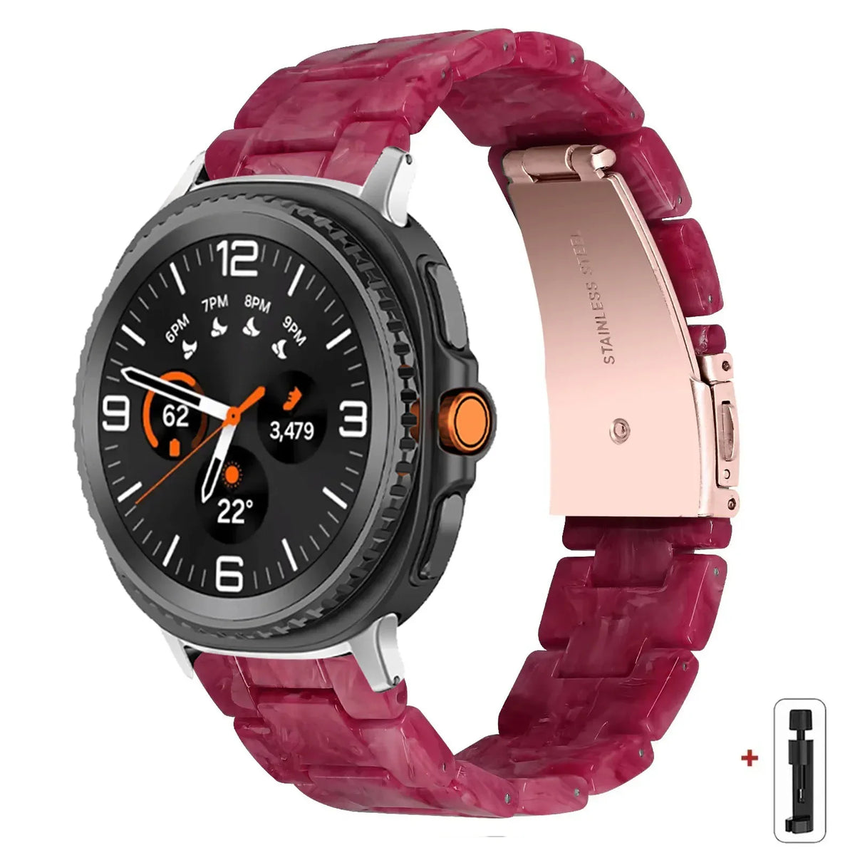 Samsung Galaxy Watch8, 9 & Ultra Resin Link Band, 40 Patterns