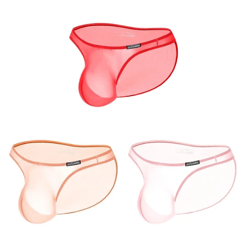 Men Underwear Low-rise Pouch Transparent
