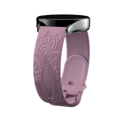 Samsung Galaxy Watch 7, 6, 5, 4 & FE Engraved Mandala Silicone Band