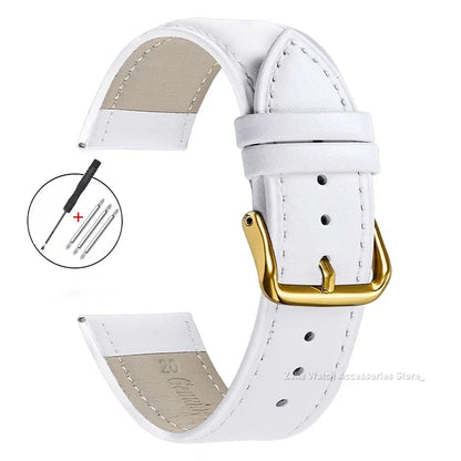 Samsung Galaxy Watch 7, 6, 5, 4 & FE Slim Calfskin Band, Spring Bars & Tool