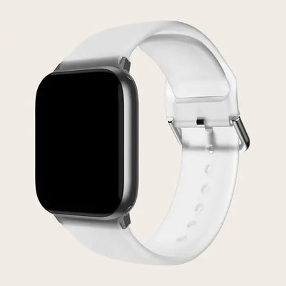 Apple Watch Patterned & Clear Silicone Band with Buckle