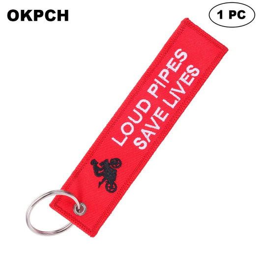 Loud Pipes Save Lives - Motorcycle Keychain