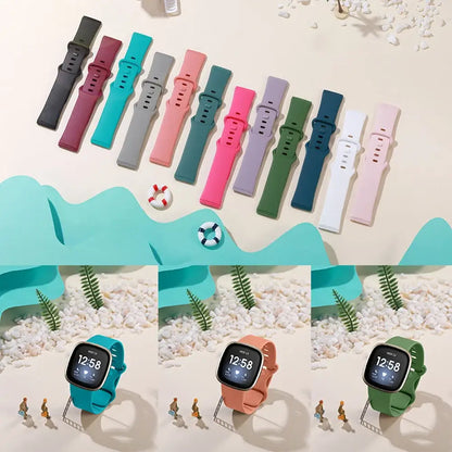Fitbit Versa & Sense Silicone Band - Durable Stylish Straps