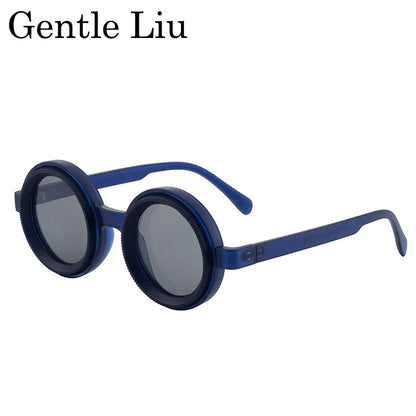 ND9 Adjustable Dimming Polarized Round Sunglasses Men 2026 Luxury Brand Punk Fishing Sun Glasses Outdoor Eyewear UV400 Shades