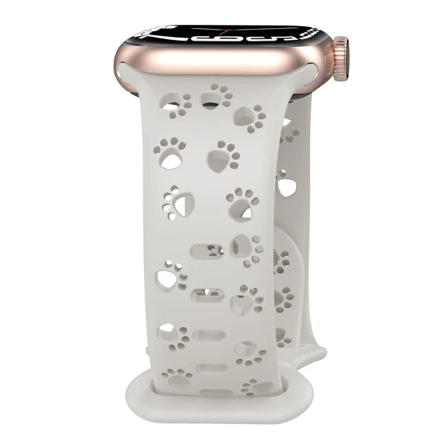 Apple Watch Silicone Strap - Soft Hollow-Out Cat Pattern