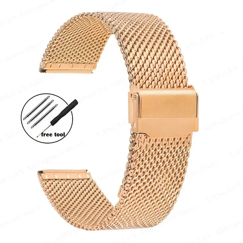 TicWatch Pro 5, Pro 3 & E3 Milanese Mesh Band with Adjustable Clasp