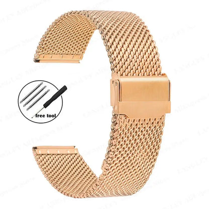 TicWatch Pro 5, Pro 3 & E3 Milanese Mesh Band with Adjustable Clasp