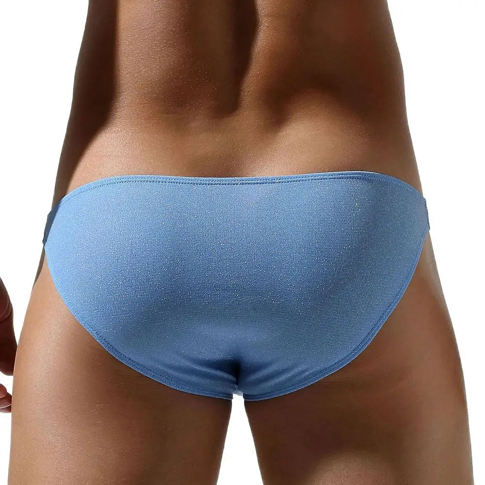 TAUWELL New Men's Sexy Briefs Shiny Fabrics Underwear Men Low-rise Panties Fashion Bikini Briefs