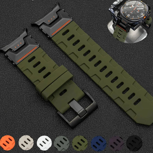 Samsung Galaxy Watch Ultra & Ultra 2 Rugged Silicone Band, No Gaps