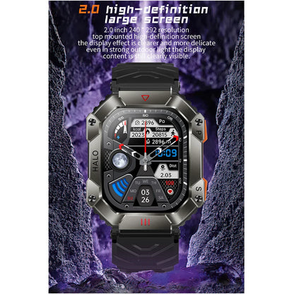 2024 New Outdoor Sports Smart Watch Altitude Pressure Compass Heart Rate Blood Oxygen Monitoring Bluetooth Call Smartwatches ﻿